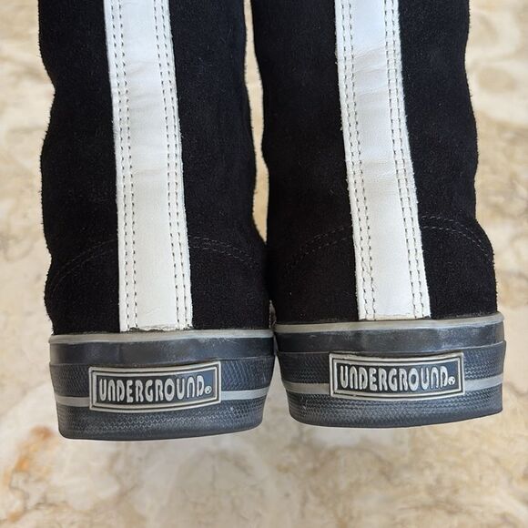 Underground England X-Hi Top Shearling Lined 12-Eyelet Trainers / Boots - Picture 9 of 13